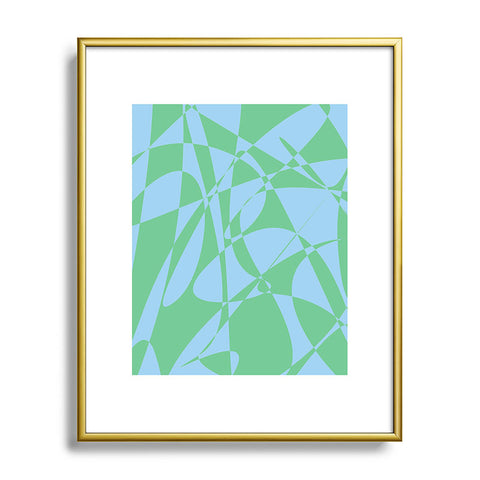 Rosie Brown Blue Doodle Metal Framed Art Print