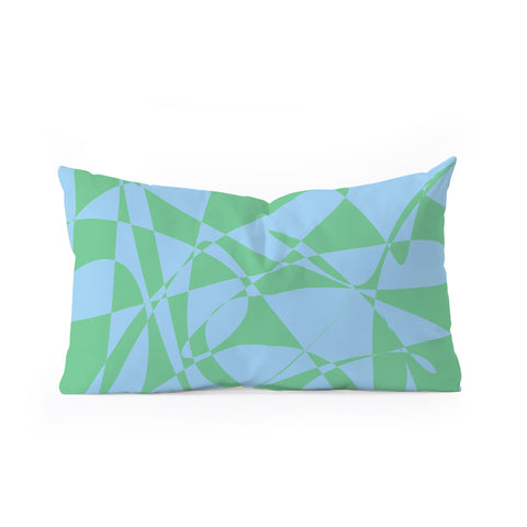 Rosie Brown Blue Doodle Oblong Throw Pillow