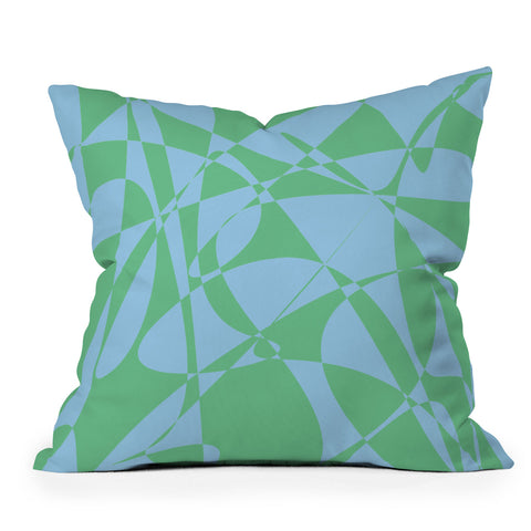 Rosie Brown Blue Doodle Throw Pillow