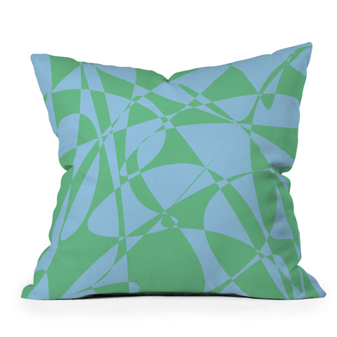 Rosie Brown Blue Doodle Outdoor Throw Pillow
