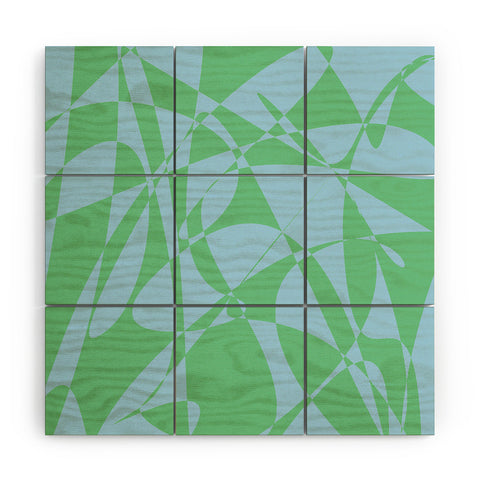 Rosie Brown Blue Doodle Wood Wall Mural