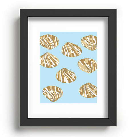 Rosie Brown BlueScallops Recessed Framing Rectangle