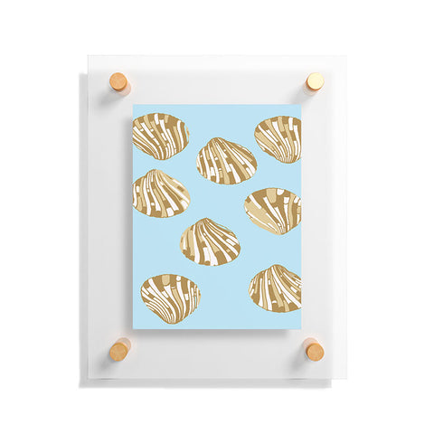 Rosie Brown BlueScallops Floating Acrylic Print