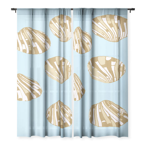 Rosie Brown BlueScallops Sheer Non Repeat