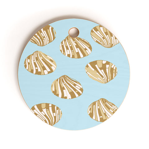 Rosie Brown BlueScallops Cutting Board Round