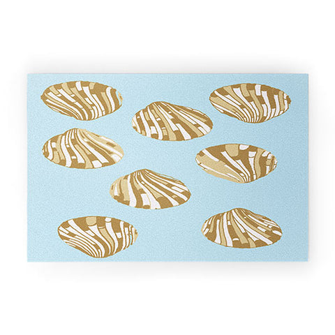 Rosie Brown BlueScallops Welcome Mat