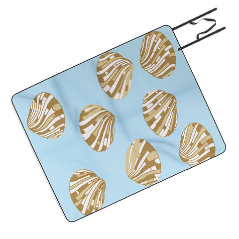 Rosie Brown BlueScallops Picnic Blanket