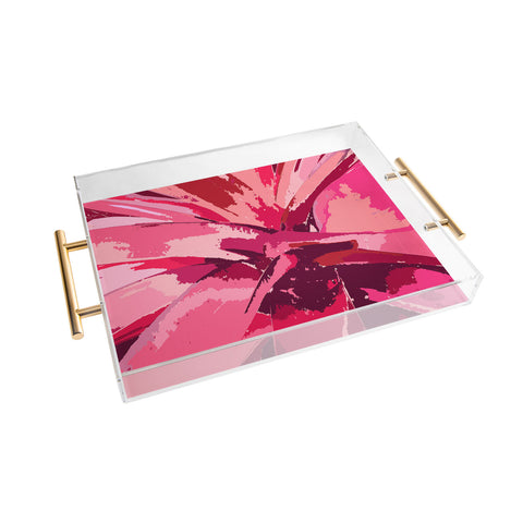 Rosie Brown Blushing Bromeliad Acrylic Tray