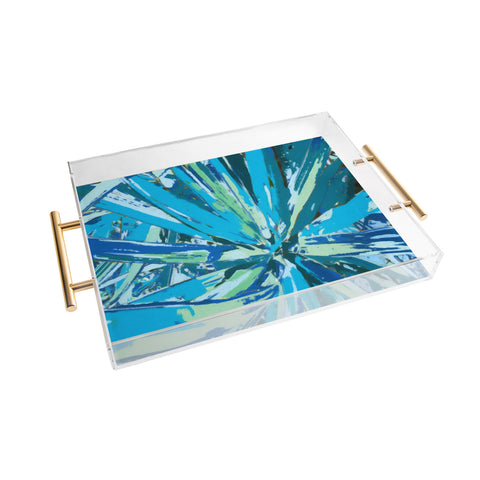 Rosie Brown Bursting Bromeliad Acrylic Tray