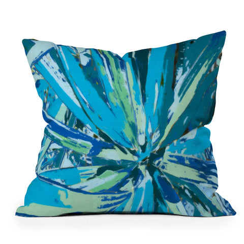 Rosie Brown Bursting Bromeliad Outdoor Throw Pillow