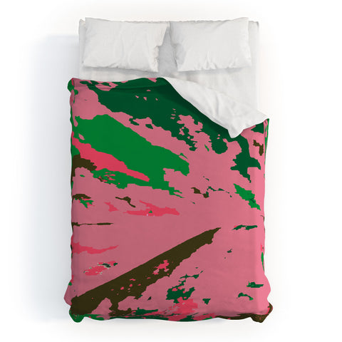 Rosie Brown Caladium Duvet Cover