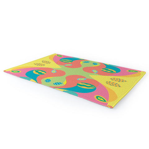 Rosie Brown Color Symmetry Area Rug