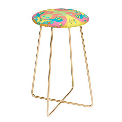 Rosie Brown Color Symmetry Counter Stool