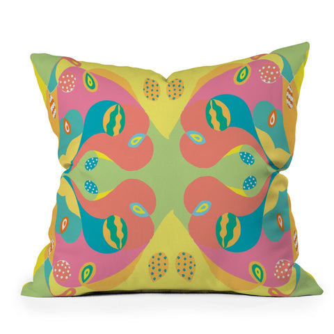Rosie Brown Color Symmetry Throw Pillow