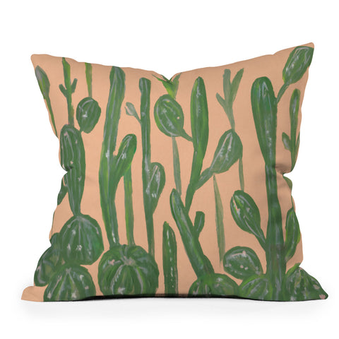 Rosie Brown Desert Town Meeting Outdoor Throw Pillow