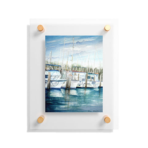 Rosie Brown Dinner Key Marina Floating Acrylic Print