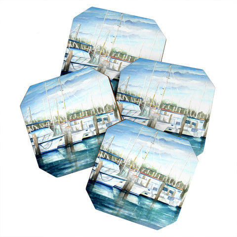 Rosie Brown Dinner Key Marina Coaster Set