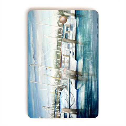 Rosie Brown Dinner Key Marina Cutting Board Rectangle