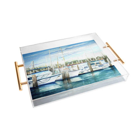 Rosie Brown Dinner Key Marina Acrylic Tray