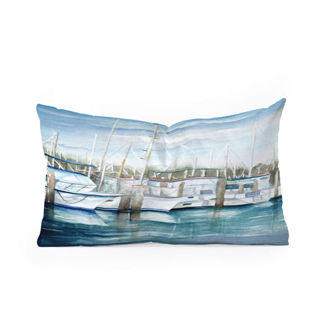 Rosie Brown Dinner Key Marina Oblong Throw Pillow