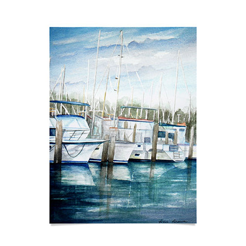 Rosie Brown Dinner Key Marina Poster