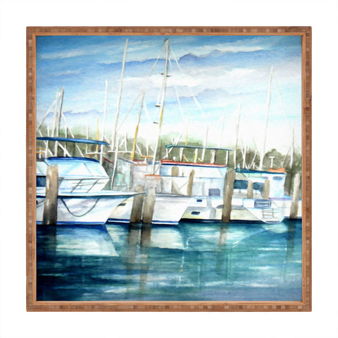 Rosie Brown Dinner Key Marina Square Tray