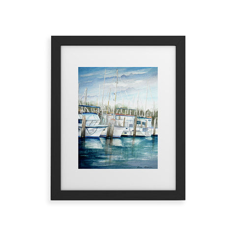Rosie Brown Dinner Key Marina Framed Art Print