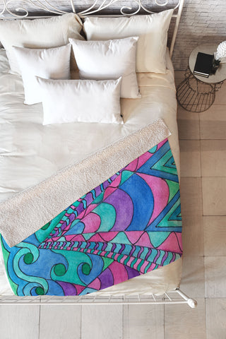 Rosie Brown Divine Deco Fleece Throw Blanket