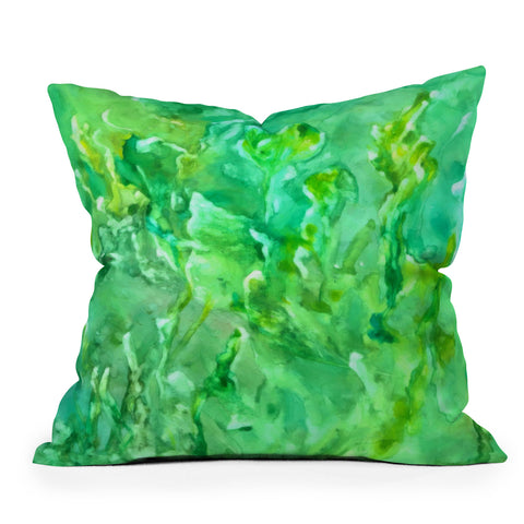 Rosie Brown Easy Being Green Outdoor Throw Pillow