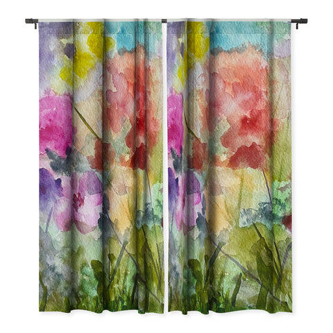 Rosie Brown Fabulous Flowers Blackout Non Repeat