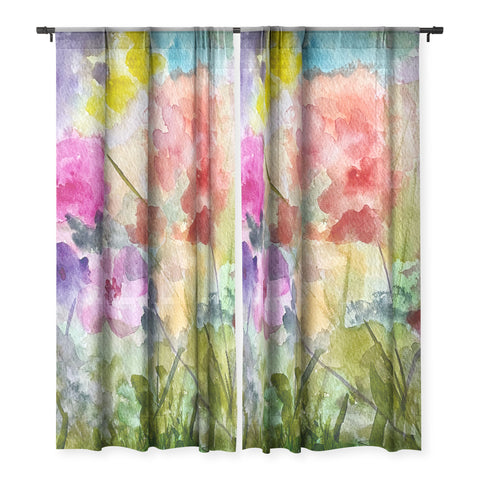 Rosie Brown Fabulous Flowers Sheer Non Repeat