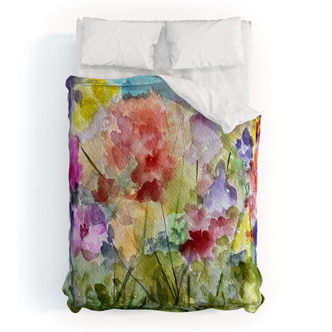 Rosie Brown Fabulous Flowers Duvet Cover