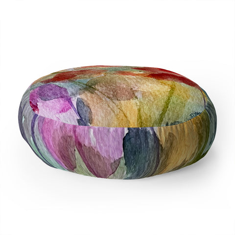 Rosie Brown Fabulous Flowers Floor Pillow Round