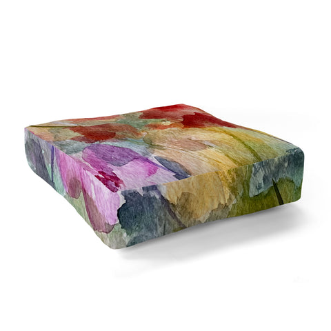 Rosie Brown Fabulous Flowers Floor Pillow Square