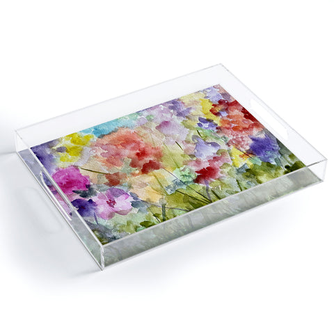 Rosie Brown Fabulous Flowers Acrylic Tray