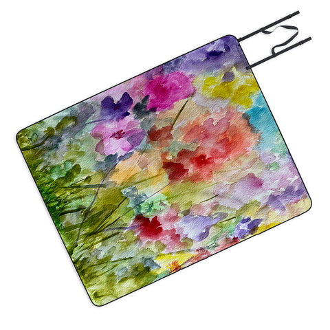 Rosie Brown Fabulous Flowers Picnic Blanket