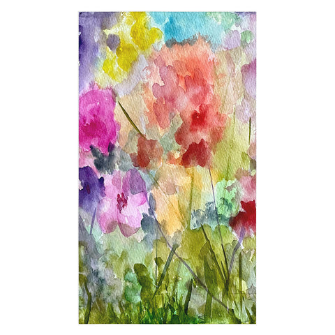 Rosie Brown Fabulous Flowers Tablecloth