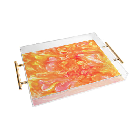 Rosie Brown Falling Petals Acrylic Tray