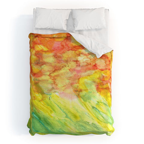 Rosie Brown Fantasy Flowers Duvet Cover