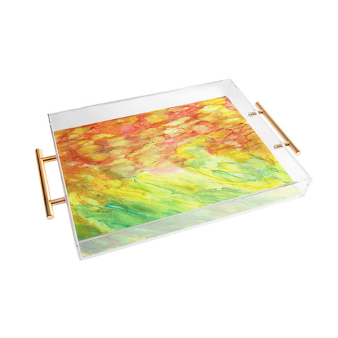Rosie Brown Fantasy Flowers Acrylic Tray