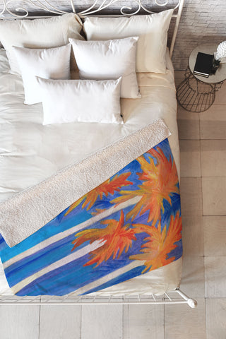 Rosie Brown Florida Autumn Fleece Throw Blanket