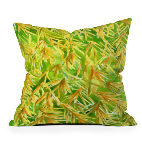 Rosie Brown Fronds Outdoor Throw Pillow