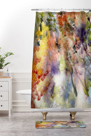 Rosie Brown Garden Glamour Shower Curtain And Mat