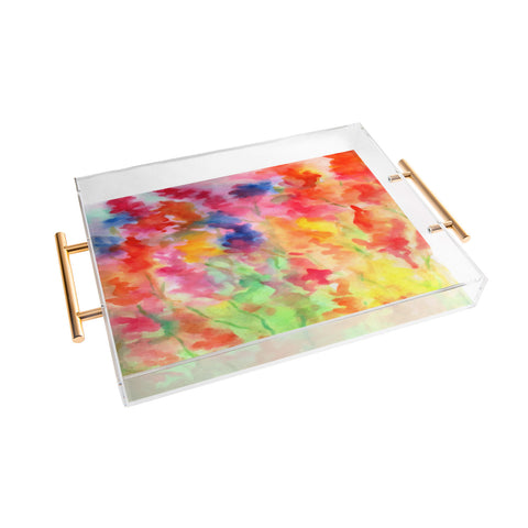 Rosie Brown Gladiolus Acrylic Tray