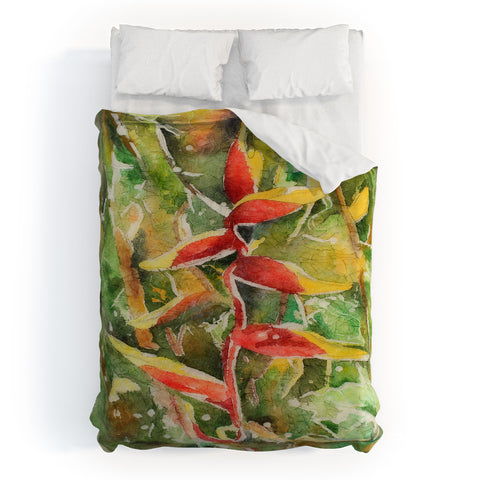Rosie Brown Heliconia Duvet Cover