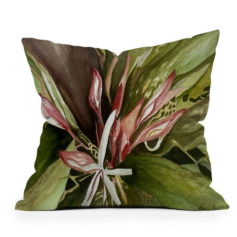 Rosie Brown Lovely Lillies Outdoor Throw Pillow