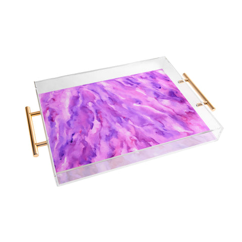 Rosie Brown Magenta Marble Acrylic Tray