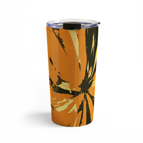 Rosie Brown Orange Bromeliad Travel Mug