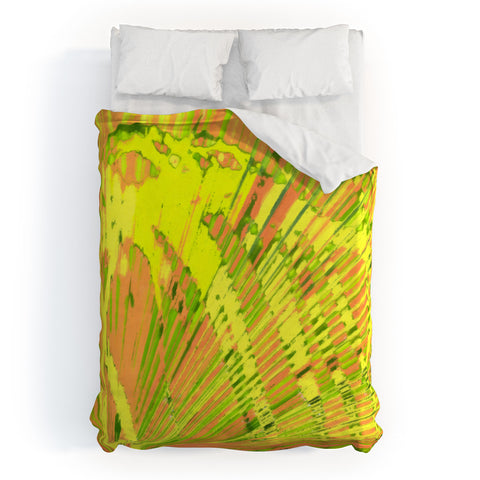 Rosie Brown Orange Palms Duvet Cover