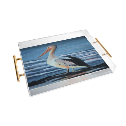 Rosie Brown Pelican Wading 2 Acrylic Tray